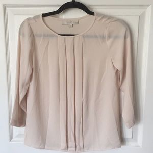 NWT Ann Taylor LOFT / XS Petite Blouse / Beige
